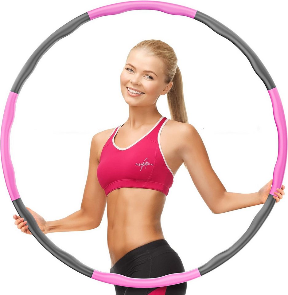 AthleticPro Hula-Hoop-Reifen Erwachsene [0.75-1kg] - Steckbarer Reifen, inkl. Springseil und Tragetasche von AthleticPro