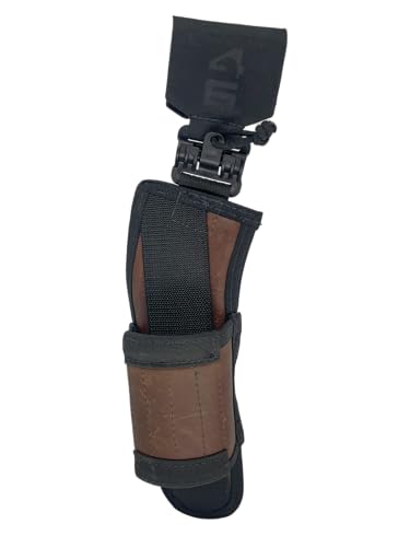 Atlas 46 Leder-Hammerhalter für schnelles Ziehen mit Röhren, Linkshänder-Holster, strapazierfähig, beeren-konform, hergestellt in den USA (schwarz) von Atlas 46