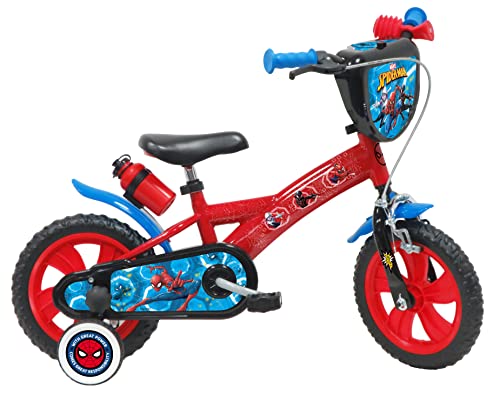 Atlas Jungen 12 Zoll Spiderman Fahrrad mit 1 Bremse, Dekorativer Frontplatte, Schlammschutz, Gehäuse und Stabilisatoren, Schutzblech, rot, 12'' Atlas Jungen 12 Zoll Spiderman Fahrrad mit 1 Bremse, Dekorativer Frontplatte, Schlammschutz, Gehäuse und Stabilisatoren, Schutzblech, rot, 12'' von Atlas