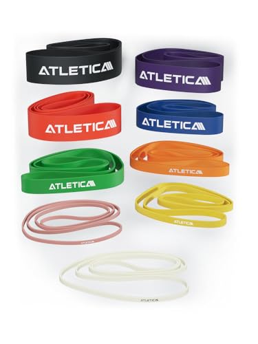 ATLETICA 9 Widerstandsbänder | Volles Set 8-110kg | Alle 9 Stärken | Vollwertiges Kraft und Mobilitätstraining | 100% Kautschuk ATLETICA 9 Widerstandsbänder | Volles Set 8-110kg | Alle 9 Stärken | Vollwertiges Kraft und Mobilitätstraining | 100% Kautschuk von Atletica