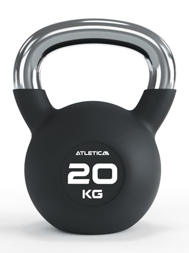ATLETICA Kettlebells | 4-32 kg |Gummierte Kugelhantel mit Chromgriff | Hochwertige Stahllegierung | Studioqualität | Funktionelles Ganzkörpertraining Gewicht 20kg ATLETICA Kettlebells | 4-32 kg |Gummierte Kugelhantel mit Chromgriff | Hochwertige Stahllegierung | Studioqualität | Funktionelles Ganzkörpertraining Gewicht 20kg von Atletica
