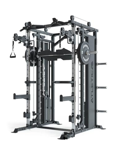 ATLETICA Fortress | Multipresse Smith Maschine & 360° Flex-Cross System | Kraftstation mit 180kg Steckgewichte | Studio Einsatz möglich | Beinpresse-Option ATLETICA Fortress | Multipresse Smith Maschine & 360° Flex-Cross System | Kraftstation mit 180kg Steckgewichte | Studio Einsatz möglich | Beinpresse-Option von Atletica