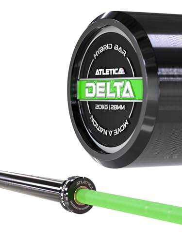 ATLETICA Langhantel | Delta | Electric Green | Landhantelstange für Weightlifting, Powerlifting und Functional Training | 20 kg & 50 mm | IPF- & IWF-Markierungen | 1000 kg Belastbarkeit ATLETICA Langhantel | Delta | Electric Green | Landhantelstange für Weightlifting, Powerlifting und Functional Training | 20 kg & 50 mm | IPF- & IWF-Markierungen | 1000 kg Belastbarkeit von Atletica