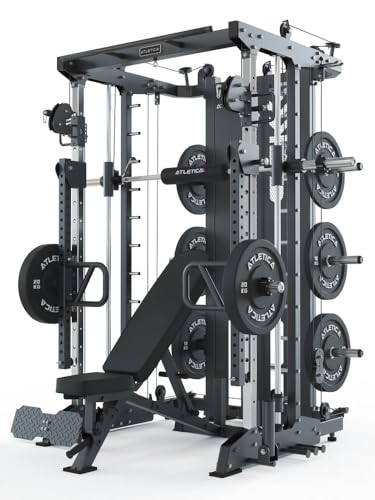 ATLETICA SEK Multipresse | Plate Loaded | Kraftstation mit Smith Machine |Kompatibel mit Jammer Arms und Beinpresse-Option ATLETICA SEK Multipresse | Plate Loaded | Kraftstation mit Smith Machine |Kompatibel mit Jammer Arms und Beinpresse-Option von Atletica