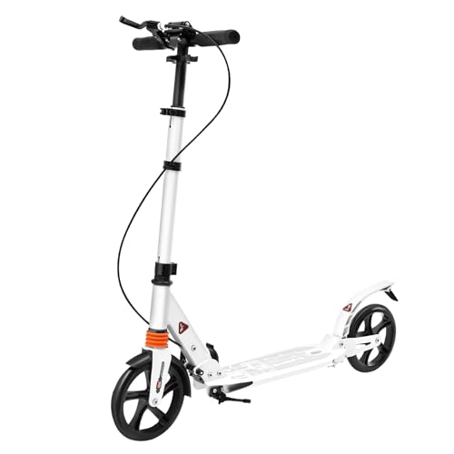 Klappbarer Roller Tretroller für Erwachsene Faltbarer Scooter Für Erwachsene Kickscooter Kickroller Tretroller 3 Höhenverstellbare Optionen Tragfähigkeit Von Bis Zu 100 Kg (Weiß) von Atnhyruhd