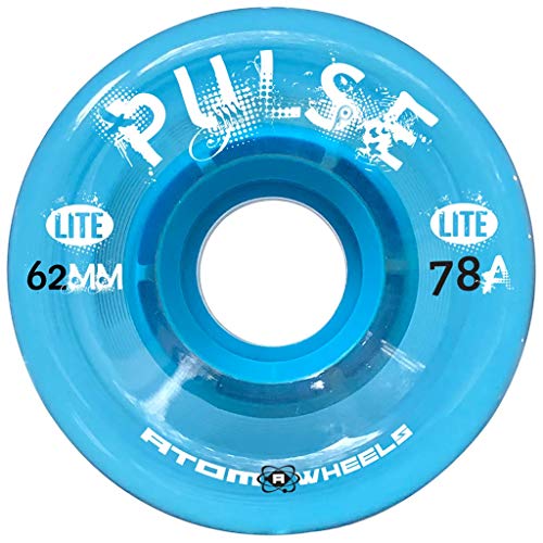 Atom Skates Outdoor Quad Roller Wheels 78A Atom Pulse Lite 62x33 Blau / 2 Packungen - 8 Rollen von Atom Skates