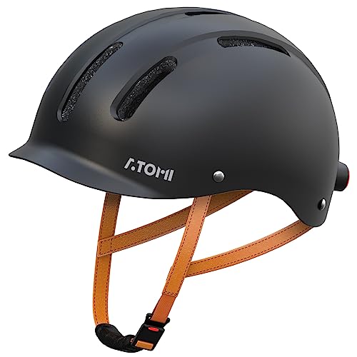 Atomi Fahrradhelm für Erwachsene mit Rücklicht, Fahrradhelm verstellbar 55-58 cm, Multisport-Helm für Radsport, Rollerblade und Skateboard, Fahrradhelm für Damen und Herren von Atomi