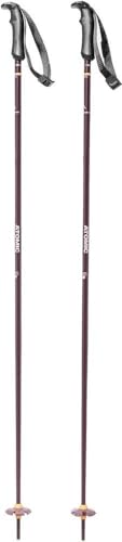 ATOMIC CLOUD Skistöcke - Plum - Länge 120 cm - Hochwertiger Aluminium-Skistock - Ergonomischer Griff für mehr Grip - Stock mit 60 mm Pistenteller - Einsteiger-Stöcke von ATOMIC