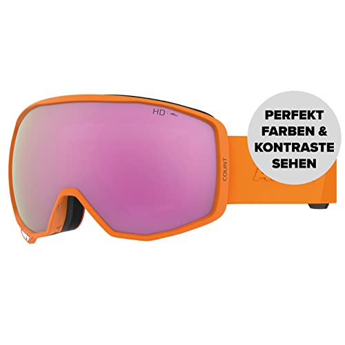 ATOMIC COUNT HD Skibrille - Orange - Klare Sicht & Blendschutz - Hochwertige Verspiegelung - Brille mit Live Fit Rahmen - Over The Glasses-kompatibel für Brillenträger ATOMIC COUNT HD Skibrille - Orange - Klare Sicht & Blendschutz - Hochwertige Verspiegelung - Brille mit Live Fit Rahmen - Over The Glasses-kompatibel für Brillenträger von ATOMIC