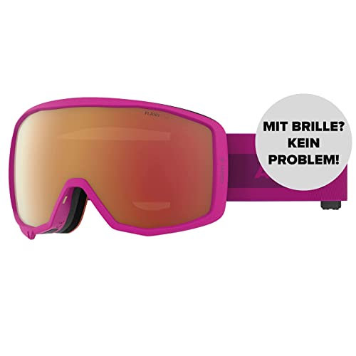 ATOMIC COUNT JR SPHERICAL Skibrille für Kinder - Pink - Komfortabler Live Fit Rahmen - Klare Sicht & besserer Blendschutz - Over The Glasses-kompatibel für Brillenträger von Salomon