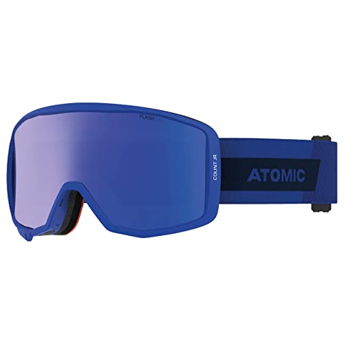 ATOMIC Count JR Cylindrical Skibrille für Kinder - Blau - Komfortabler Live Fit Rahmen - Over The Glasses-kompatibel für Brillenträger - Klare Sicht - Silikon-beschichtetes Brillenband ATOMIC Count JR Cylindrical Skibrille für Kinder - Blau - Komfortabler Live Fit Rahmen - Over The Glasses-kompatibel für Brillenträger - Klare Sicht - Silikon-beschichtetes Brillenband von ATOMIC