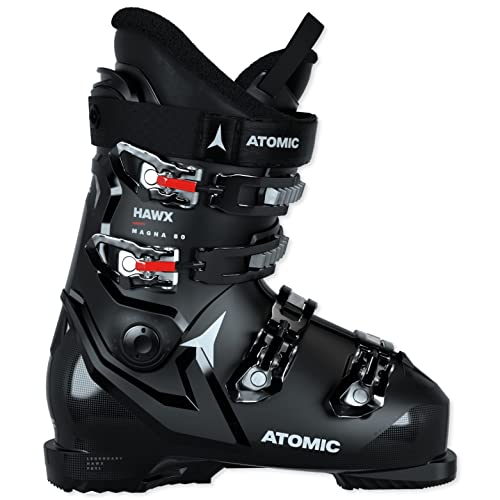 ATOMIC Hawx Magna 80 Skischuhe - Größe 28/28.5 - Alpin-Skischuh für Erwachsene in Schwarz/Weiß/Rot - 102mm breite Passform - Stabile Prolite Konstruktion - Memory Fit für präzisen Sitz von ATOMIC