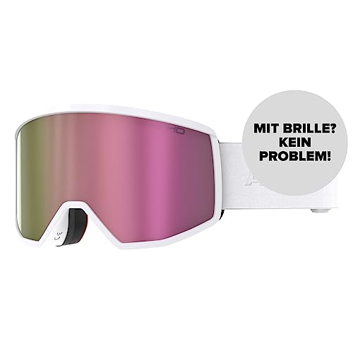 Salomon ATOMIC FOUR HD Skibrille - All Black - Skibrillen mit kontrastreichen Farben - Hochwertig verspiegelte Snowboardbrille - Brille mit Live Fit Rahmen - Skibrille mit großem Sichtfeld Salomon ATOMIC FOUR HD Skibrille - All Black - Skibrillen mit kontrastreichen Farben - Hochwertig verspiegelte Snowboardbrille - Brille mit Live Fit Rahmen - Skibrille mit großem Sichtfeld von Salomon