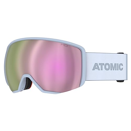 ATOMIC REVENT L HD Skibrille - Light Grey - Skibrillen mit kontrastreichen Farben - Hochwertig verspiegelte Snowboardbrille - Brille mit Live Fit Rahmen - Skibrille mit Doppelscheibe von ATOMIC
