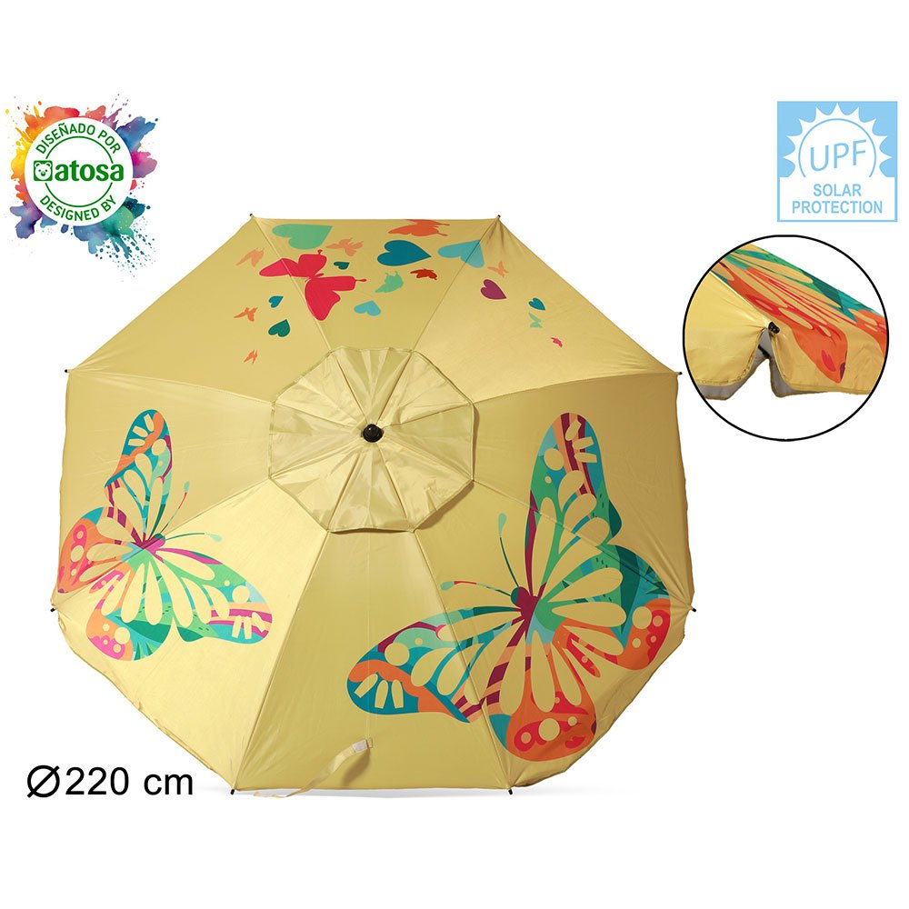 Atosa Beach Umbrella 220 Cm Gelb Atosa Beach Umbrella 220 Cm Gelb von Atosa