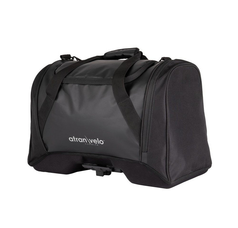 AtranVelo Fahrradkorb System Sporttasche Pulse 48x34x26cm, sw, 36ltr, inkl. AVS System von AtranVelo