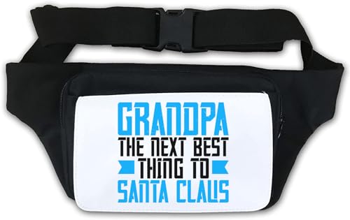 Grandpa The Next Best Thing to Santa Claus Funny Slogan Hüfttasche Bauchtasche weiß, weiß, Einheitsgröße von Atspauda