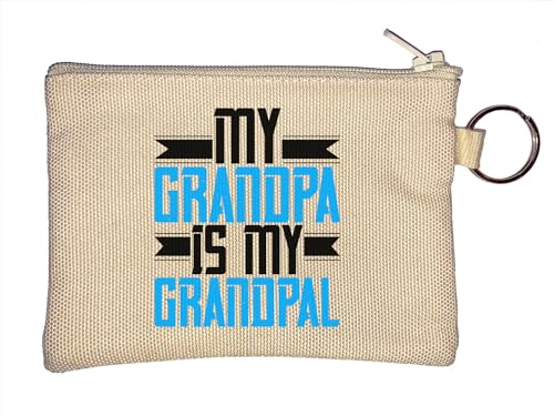 My Grandpa is My Grandpal Slogan Schlüsselanhänger Münzbörse Beige, beige, Einheitsgröße von Atspauda