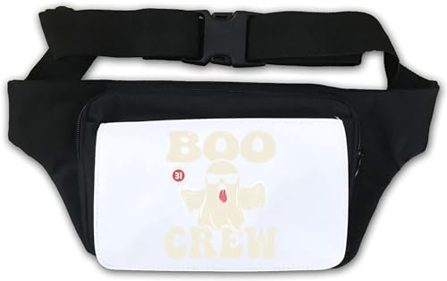 Scary Boo Crew Gürteltasche, lustig, niedlicher Geist, Halloween, Kunst, Bauchtasche, Weiß, weiß, Einheitsgröße von Atspauda