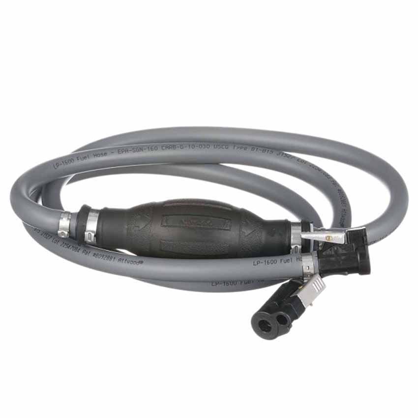 Attwood 1.8 M Mercury Outboard Engines Fuel Supply Hose Silber 9.5 mm von Attwood
