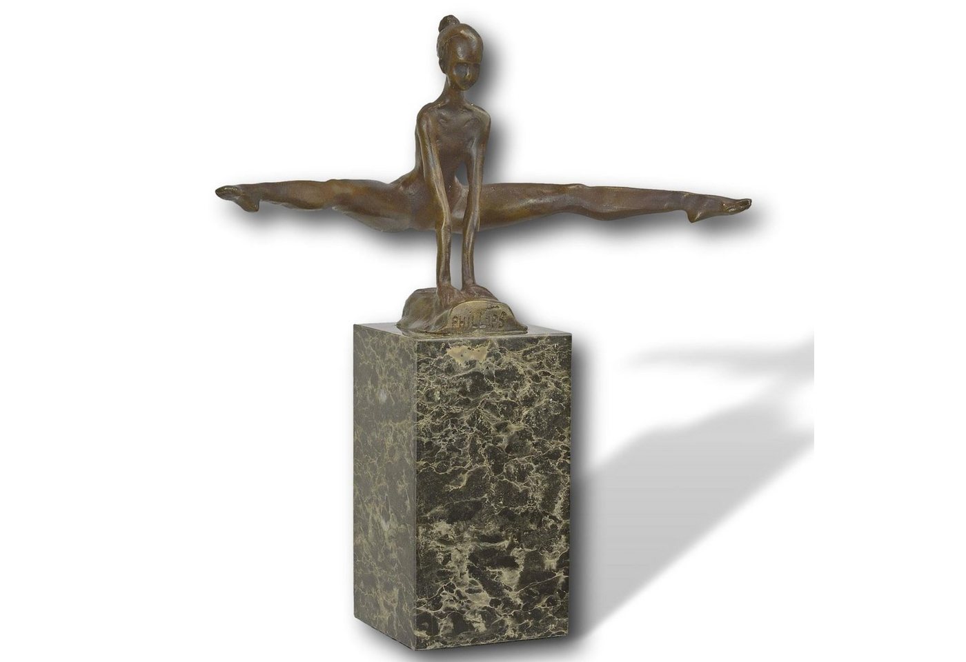 Aubaho Skulptur Bronzefigur Sportlerin Gymnastik Sport Bronze Skulptur Statue Antik-St von Aubaho