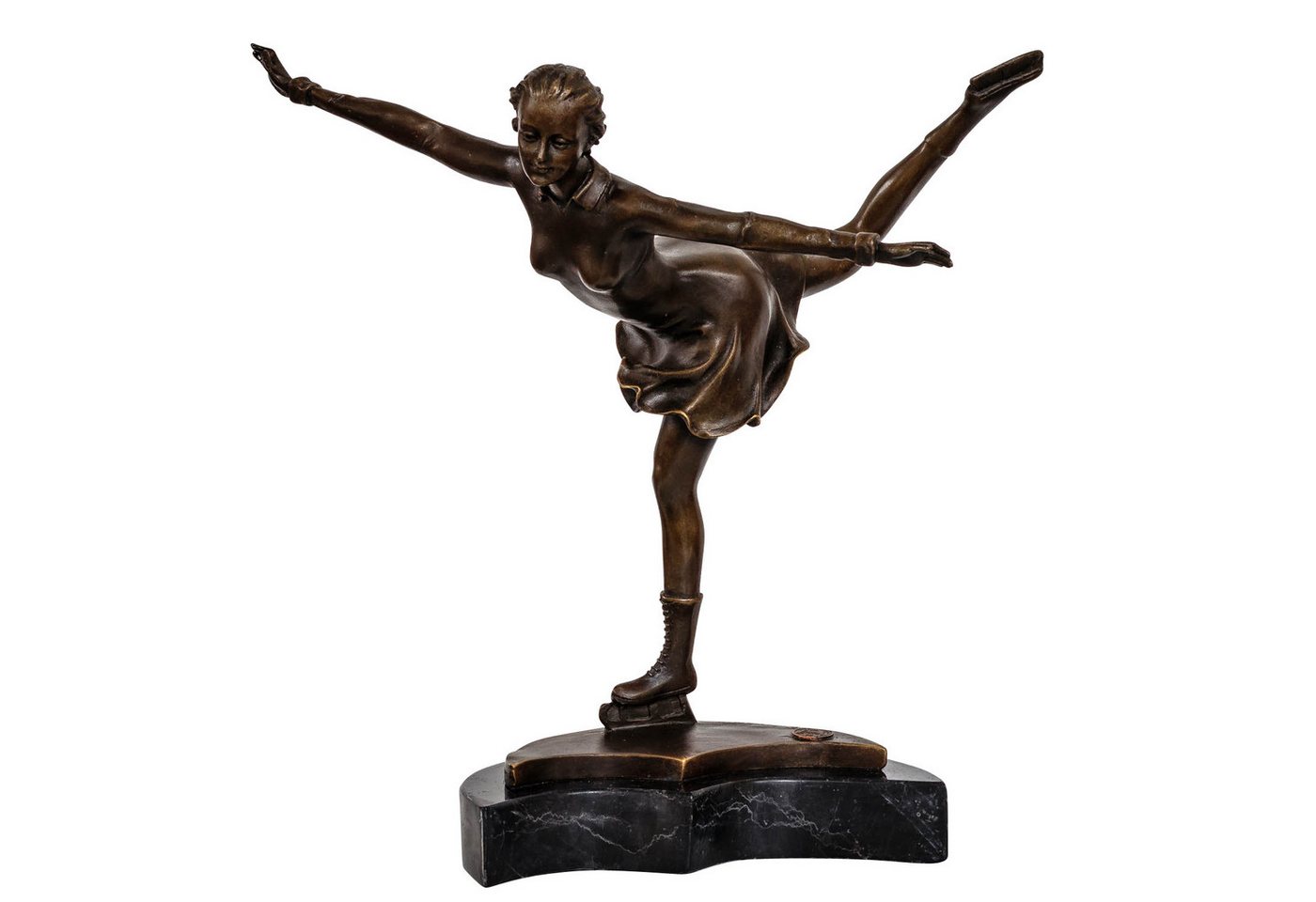 Aubaho Dekoobjekt Bronzeskulptur Eiskunstlauf Schlittschuhe Antik-Stil Bronze Figur Stat Aubaho Dekoobjekt Bronzeskulptur Eiskunstlauf Schlittschuhe Antik-Stil Bronze Figur Stat von Aubaho