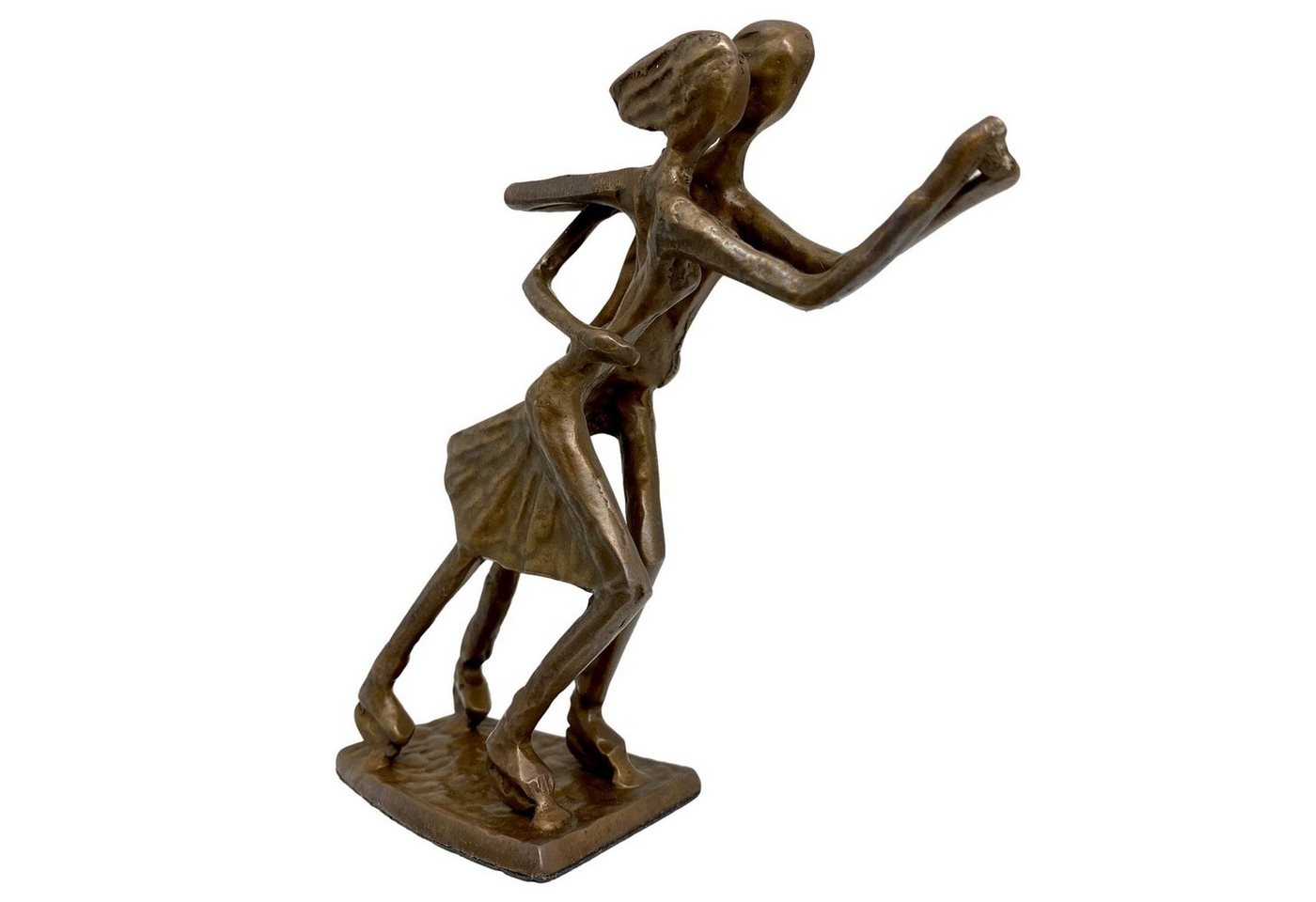 Aubaho Skulptur Skulptur Paarlauf Schlittschuhe Eiskunstlauf Bronze Figur Moderne Poka von Aubaho