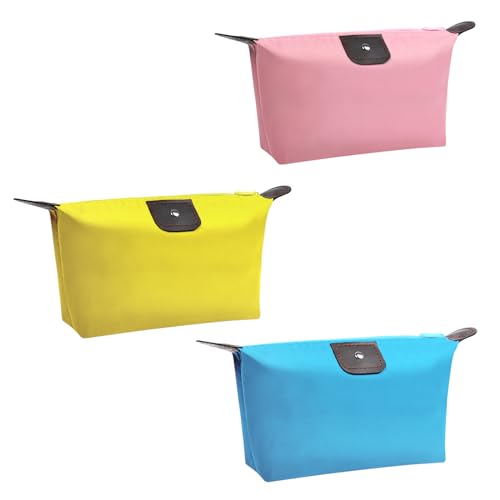 Aucuu 3 Stück Kosmetiktasche Klein, Schminktasche, Kulturbeutel, Make-up-Tasche, Mini-Reisetaschen für Make-up-Pinsel, Cosmetic Bag für Reisen Urlaub und Alltag, Schwarz Aucuu 3 Stück Kosmetiktasche Klein, Schminktasche, Kulturbeutel, Make-up-Tasche, Mini-Reisetaschen für Make-up-Pinsel, Cosmetic Bag für Reisen Urlaub und Alltag, Schwarz von Aucuu