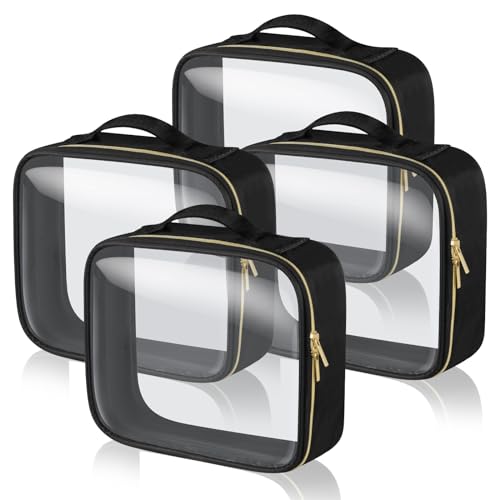Aucuu Kulturtasche Transparent, Kosmetiktasche Durchsichtig, wasserdichte PVC-Reise-Waschtaschen, TSA-zugelassene Make-up-Taschen, für Familie, Männer un Frauen Aucuu Kulturtasche Transparent, Kosmetiktasche Durchsichtig, wasserdichte PVC-Reise-Waschtaschen, TSA-zugelassene Make-up-Taschen, für Familie, Männer un Frauen von Aucuu