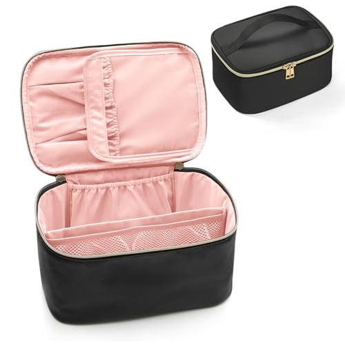 Aucuu Groß Kosmetiktasche für Damen, Groß Make up Tasche, Reise Schminktasche, Leder Tragbare Kulturbeutel, Cosmetic Bag mit Griff & Teiler, Kosmetische Tasche, Wasserdicht Kosmetiktasche für Mädchen Aucuu Groß Kosmetiktasche für Damen, Groß Make up Tasche, Reise Schminktasche, Leder Tragbare Kulturbeutel, Cosmetic Bag mit Griff & Teiler, Kosmetische Tasche, Wasserdicht Kosmetiktasche für Mädchen von Aucuu