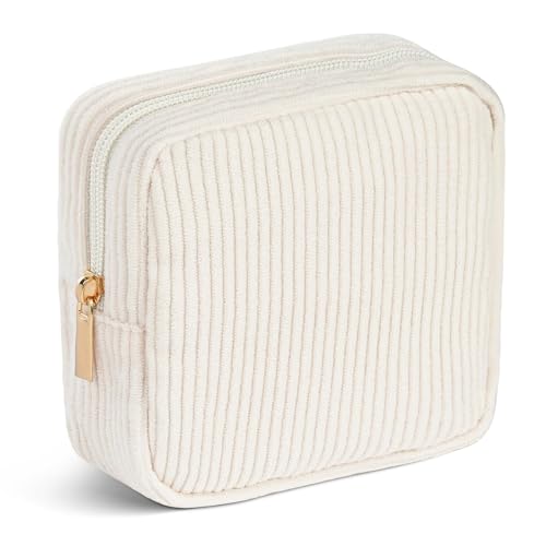 Aucuu Kleine Make Up Tasche, Kosmetiktaschen für Frauen, Cord Make Up Tasche, Cord Schminktasche, Reise Kosmetiktaschen mit Metall Reißverschluss und Fächern, Multifunktionaler Kosmetiktäschchen Aucuu Kleine Make Up Tasche, Kosmetiktaschen für Frauen, Cord Make Up Tasche, Cord Schminktasche, Reise Kosmetiktaschen mit Metall Reißverschluss und Fächern, Multifunktionaler Kosmetiktäschchen von Aucuu