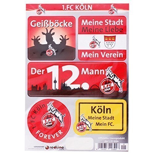1. FC Köln Aufkleberkarte - 5 Aufkleber auf Karte von 1. FC Köln