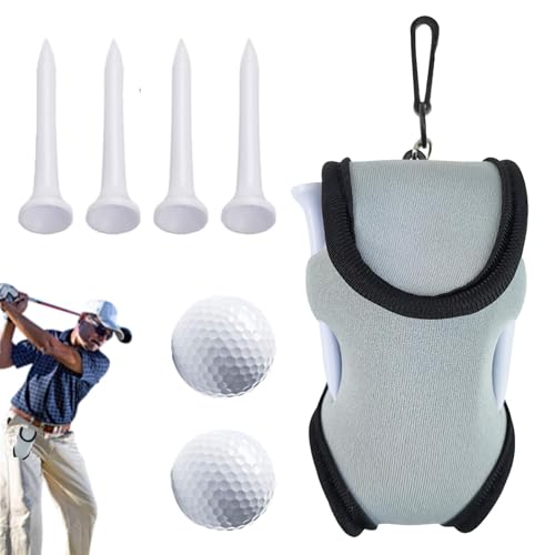 Aufquwk Golfball-Hüfttasche, Golfball-Aufbewahrungstasche - Kleine wasserdichte Golf-Tee-Tasche - Leichtes Golfzubehör für Reisen, Unterhaltung, Golfspiele, Outdoor-Aktivitäten von Aufquwk