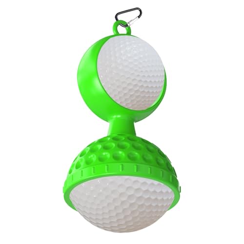 Aufquwk Golfball-Reinigungsbürste,Golfballbürste - 2-in-1-Silikon-Golfbürste mit Karabiner | Golf-Aufbewahrungsbürste, tragbares Golfball-Reinigungswerkzeug, Golf-Zubehör von Aufquwk