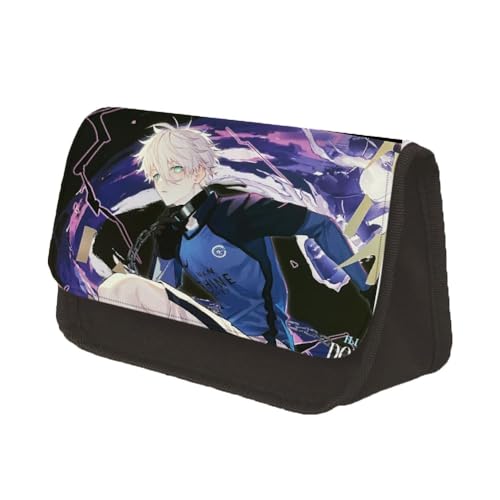 Aulande Blue Lock Federmäppchen, Anime Isagi Yoichi/Bachira Meguru/Seishiro Nagi Federmäppchen Große Kapazität Stifttasche Studenten Schreibwaren Tasche für Studenten Teenager, Typ15, 22*7.5*13CM, von Aulande