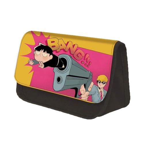 Aulande Mob Psycho 100 Federmäppchen Kageyama Shigeo Anime Pencil Box Reigen Arataka Große Kapazität Stifttasche Anime Schreibwaren Tasche für Studenten, Typ11, 22*7.5*13CM, Anime von Aulande