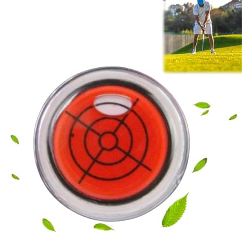 Aumude Relativelk Golfballmarker, runde Kappe, Clip-Markierung mit Nivellierfunktion für Männer und Frauen, Golfballmarker, Hutclip, Blasenwaage, Golfballmarker, lässt sich leicht an der Golfkappe von Aumude