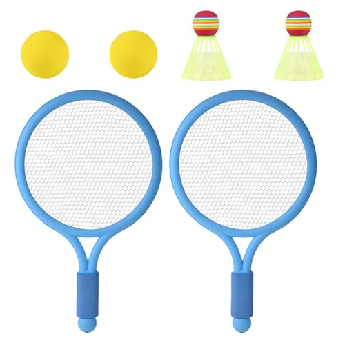 Aurgiarme Kinder-Tennisschläger für Kinder, Kleinkinder, 2–15 Jahre, Tennisschläger-Set, Badmintonschläger mit 2 Badmintons und 2 Schaumstoffbällen von Aurgiarme