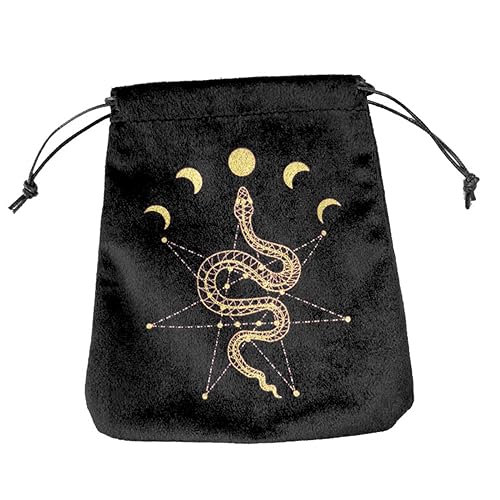 Aurgiarme Tasche mit Kordelzug für Tarotkarten, Schmuckbeutel für Tarot-Enthusiasten, Würfelhalter, Beutel, Schmuckbeutel, Geschenktüten mit Griffen, Kordelzugbeutel von Aurgiarme