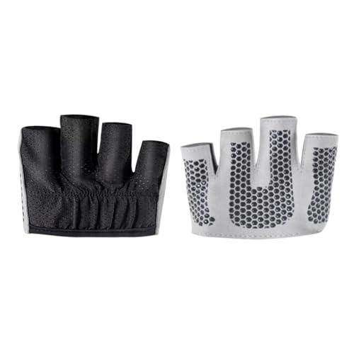 Damen-Fitness-Handschuhe, Vier-Finger-Grip-Handschuhe, Halbfinger, Pilates-Handschuhe für Fitnessstudio, Gewichtheben, Hängen, Radfahren von Aurgiarme