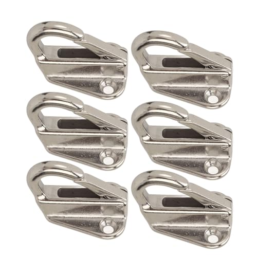 Ausla 6Pcs Fenderhaken aus Edelstahl, Universalhaken für Schiffe, Fruehling Snap Boot Fenderhalter von Ausla