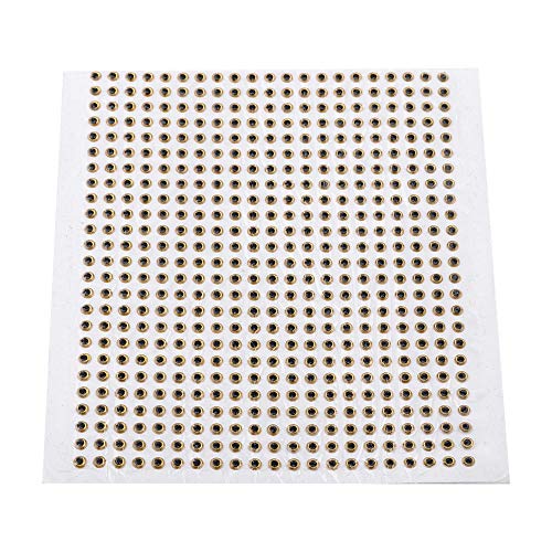 Ausla Angelköderaugen, 500 Stück 3/4/5 Mm 3D-Augen für die Herstellung von Selbstgemachten Köderködern mit Klebstoff, Kunsthandwerk, Fliegenbinden, Epoxidmaterial (4mm) von Ausla