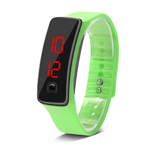 Ausla LED-Armbanduhr für Kinder, Digitale Sportuhr mit Silikonarmband Outdoor-Sportuhr für Jungen und Mädchen(Hellgrün) von Ausla