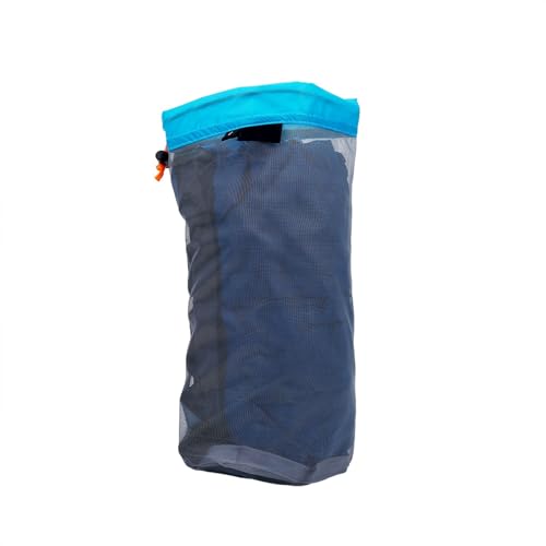 Ausla Nylon Mesh Sack mit KordelzugNylonsack Robuste Kordelzug Netzbeutel Stabil und Langlebig 5 Größen für Camping, Wandern, Reisen (S blau) von Ausla