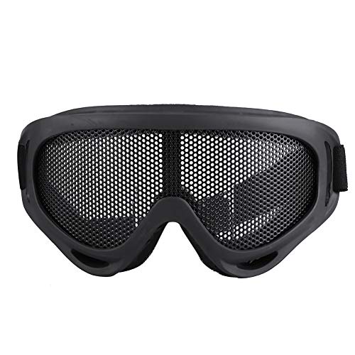 Ausla X400 Style Mesh-Brille, Schwarz, Universelle Taktikbrille aus Kohlenstoffstahl, Airsoft-Augenschutz für Outdoor-Aktivitäten, 6,9 X 3,1 Zoll (BLACK) von Ausla