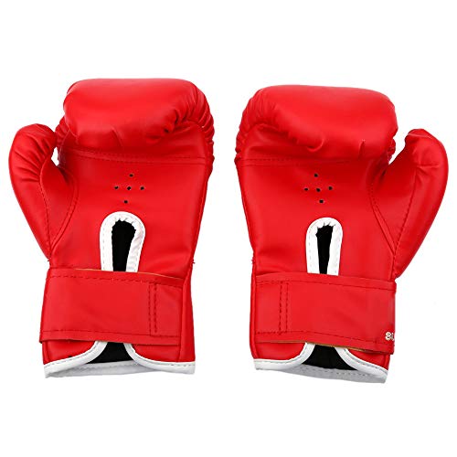 Boxhandschuhe, Grappling Boxing Gloves Kampf, Muay Thai, Sparring, Stanzen, Kickboxen, Grappling, Sandsack- für 3–12 Jahre (rote Handschuhe, rote Handflächen) von Ausla