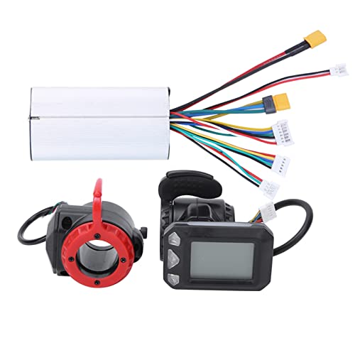 Kohlefaser-Elektrofahrrad-Controller-Kit mit 5,5-Zoll-LCD-Bildschirm für E-Bike, Auto, Motorrad (Controller+Gas+Bremse) von Ausla