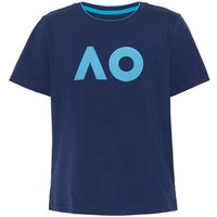 Australian Open AO Stack Print Core Logo T-Shirt Mädchen in dunkelblau, Größe: 134 von Australian Open