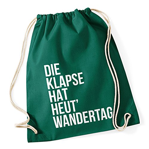 Autiga Turnbeutel Klapse hat heut Wandertag Hipster Beutel Tasche Jutebeutel Gymbag Stringbag Drawstring grün Autiga Turnbeutel Klapse hat heut Wandertag Hipster Beutel Tasche Jutebeutel Gymbag Stringbag Drawstring grün von Autiga