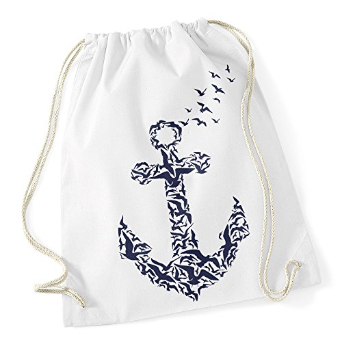 Turnbeutel Anker Vögel Hipster Beutel Tasche Anchor Birds Stringbag Beuteltasche weiß Turnbeutel Anker Vögel Hipster Beutel Tasche Anchor Birds Stringbag Beuteltasche weiß von Autiga
